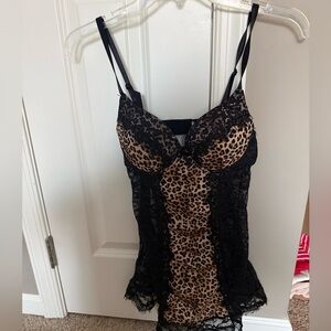 Leopard Print Lace Lingerie